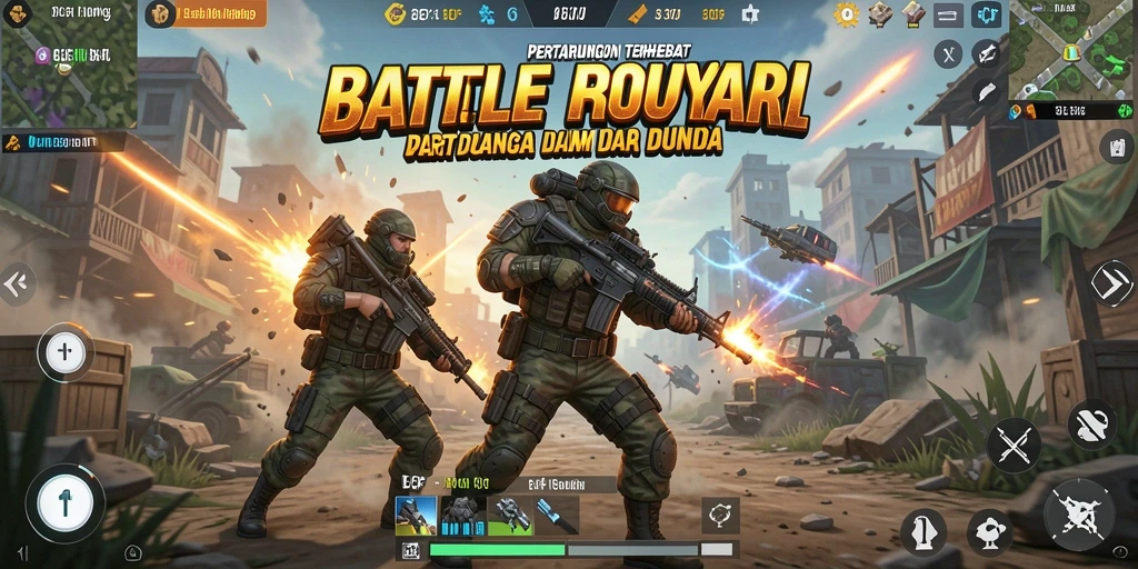 Gameplay seru dalam game Battle Royale 6CF yang memukau.
