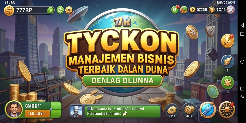 Tampilan gameplay inovatif dari 77RP dalam mengelola bisnis.