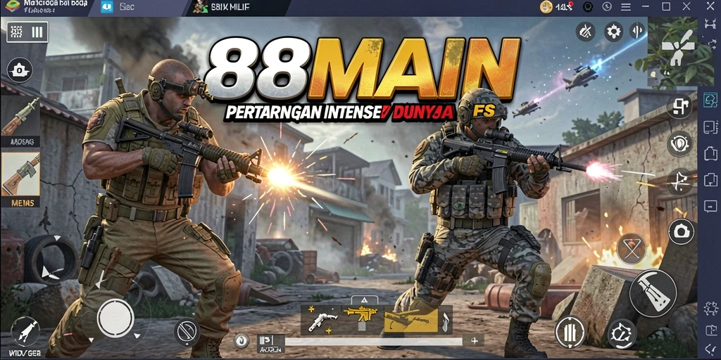 Gameplay seru dan mendebarkan dalam 88MAIN FPS.