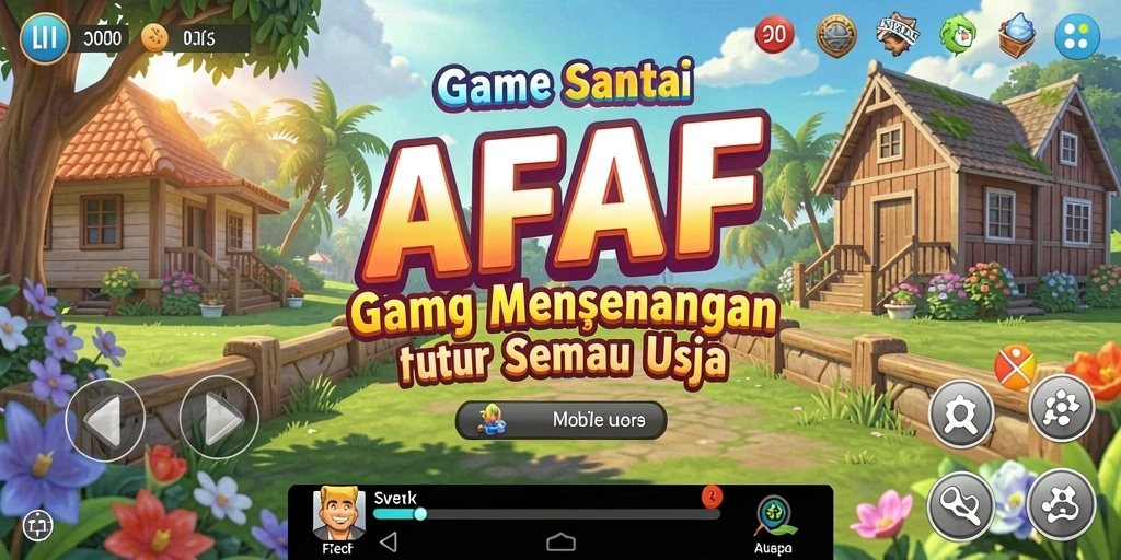 Tampilan gameplay AFAF yang ceria dan menarik.