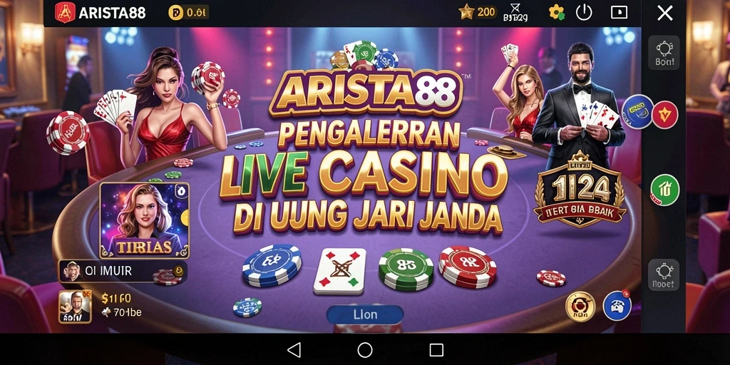 Tampilan gameplay Live Casino yang menegangkan di ARISTA88.