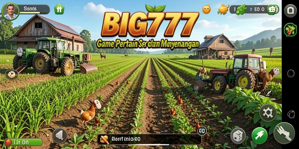 Tampilan permainan BIG777 yang menarik dengan aktivitas pertanian seru.