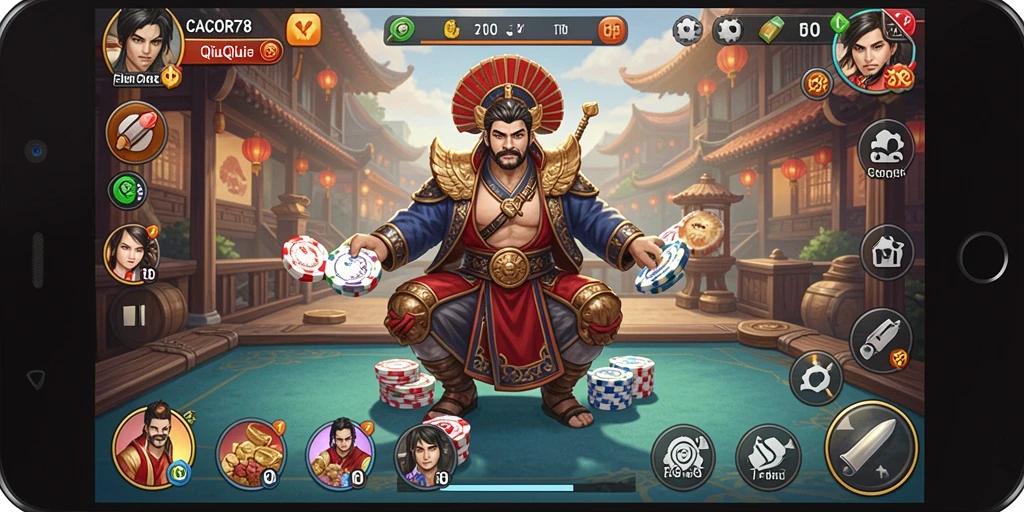 Screenshot CACOR78 menampilkan aksi seru gameplay QiuQiu.