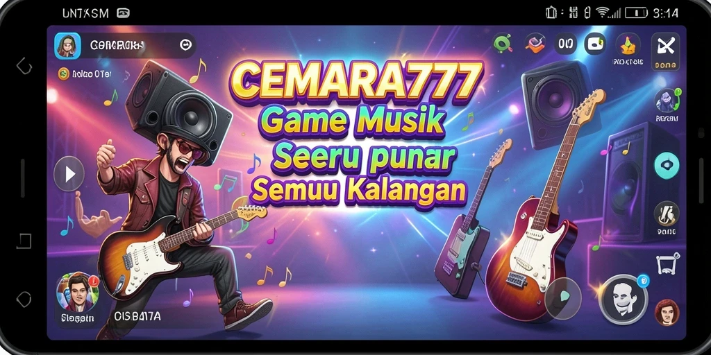 Tampilan screenshot CEMARA777 saat bermain musik dengan teman-teman.