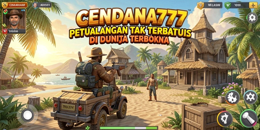 Tangkapan layar CENDANA777 menunjukkan aksi menjelajah dunia terbuka yang luas.