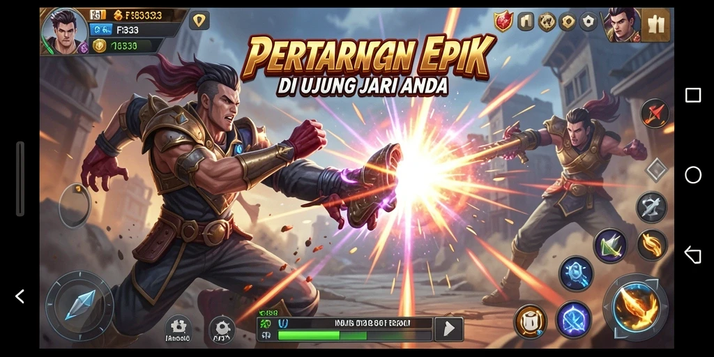 Screenshot menampilkan aksi seru dalam pertarungan FB333.
