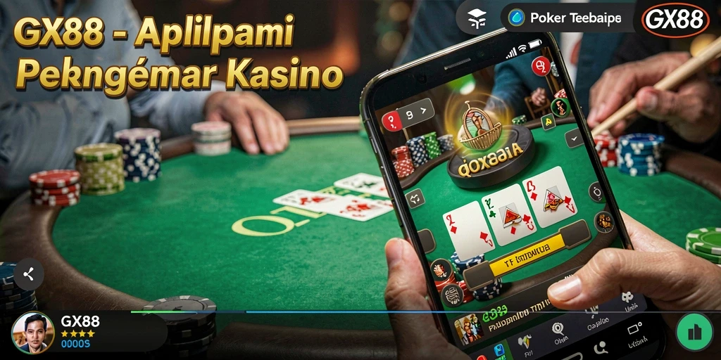 Tampilan screenshot GX88 saat bermain poker yang mendebarkan.