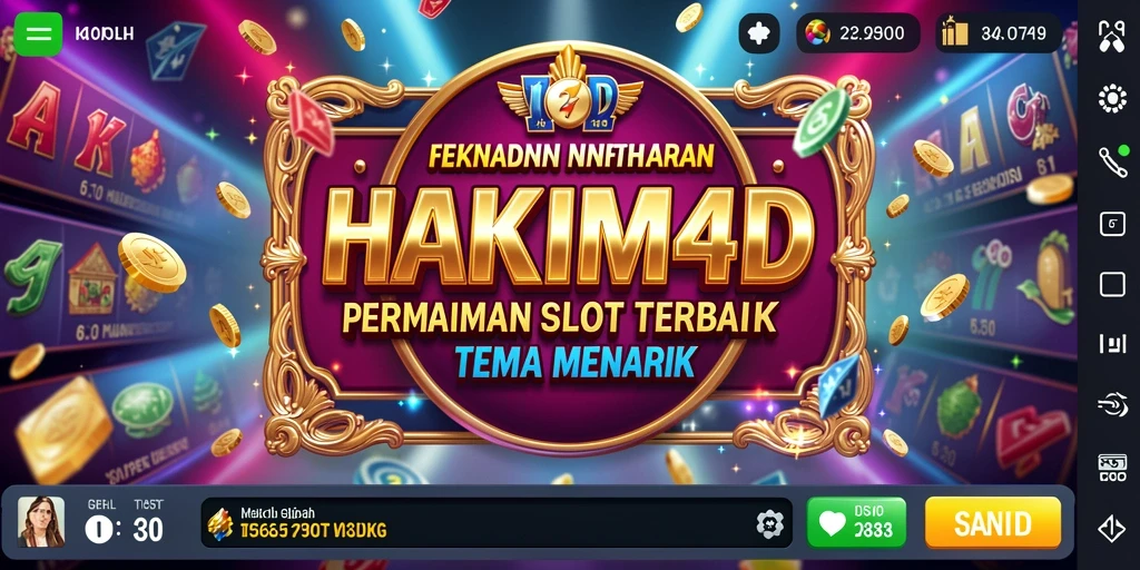 Screenshot menampilkan gameplay seru HAKIM4D dengan berbagai mesin slot.