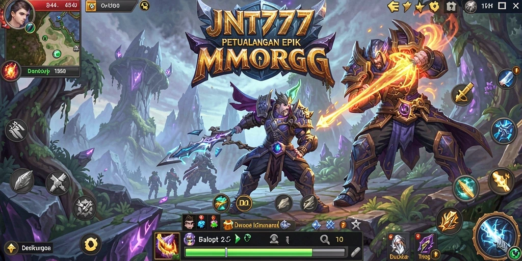 Screenshot gameplay JNT777 menampilkan aksi seru dalam dunia MMORPG.