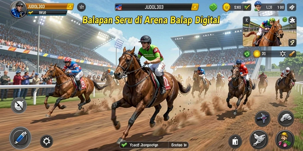 Tampilan gameplay seru dari balapan di JUDOL303.