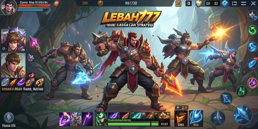 Tampilan menarik dari gameplay MOBA di LEBAH777.