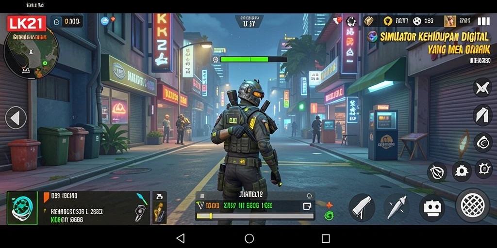 Tampilan gameplay LK21 yang menawan dalam dunia digital.