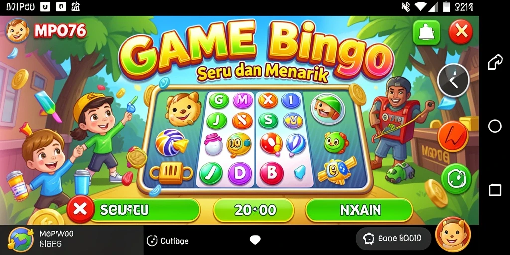 Screenshot utama MPO76 menunjukkan suasana permainan Bingo yang seru.