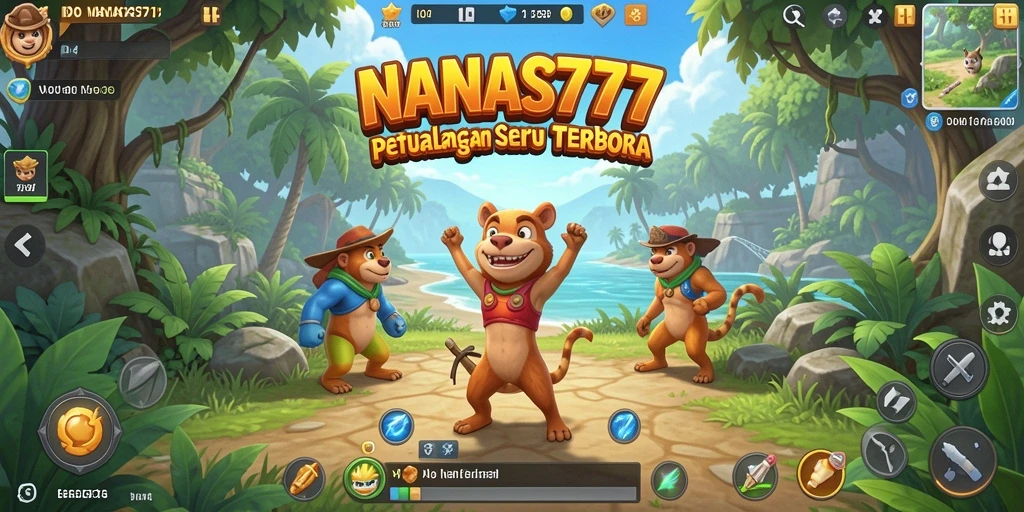 Tampilan aksi seru gameplay dunia terbuka NANAS777.