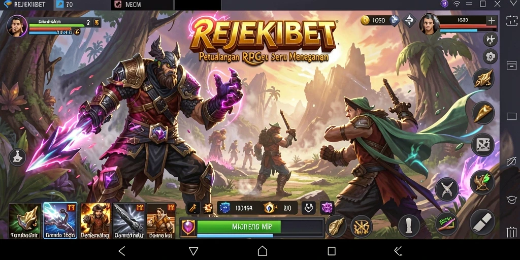 Tampilan karakter dan dunia fantasi dalam REJEKIBET saat gameplay.