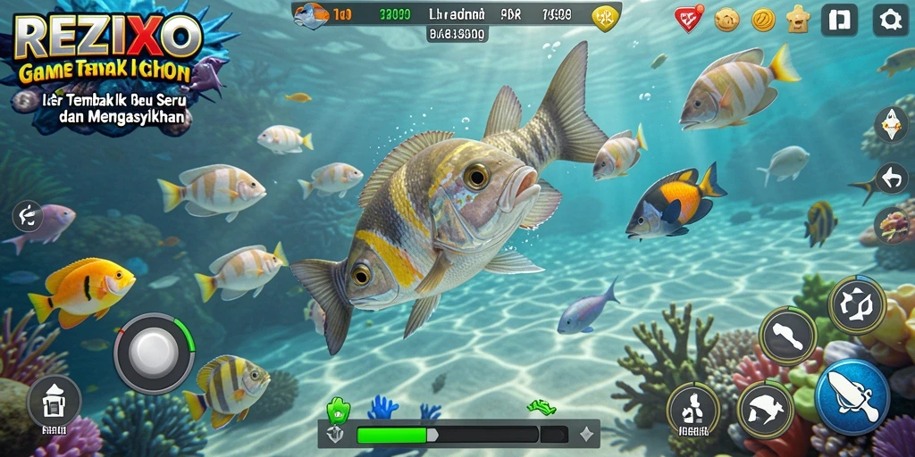 Gameplay seru menembak ikan di REZIXO.