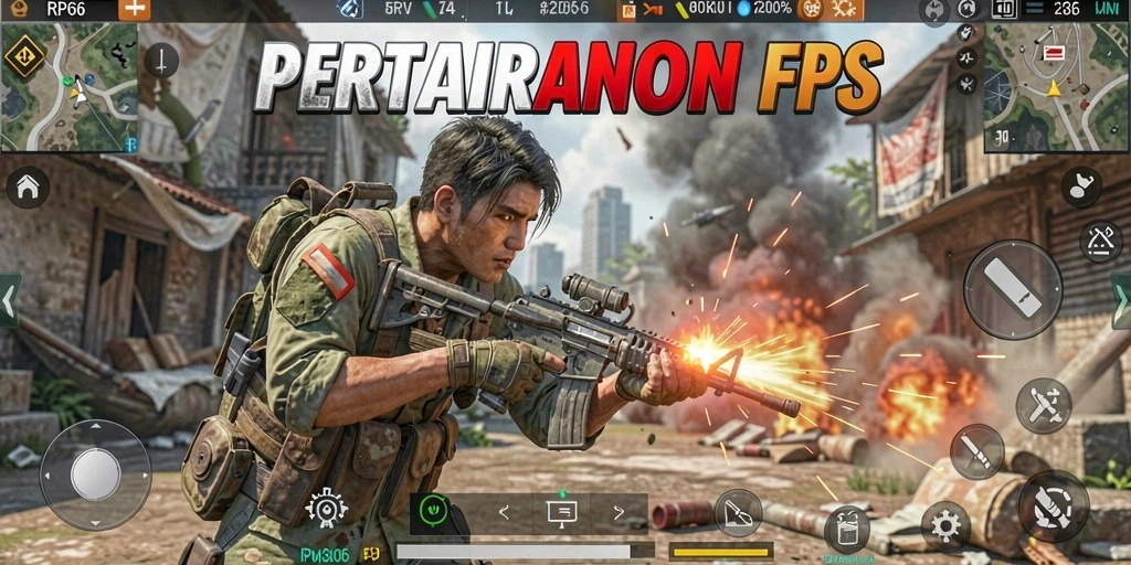Screenshot gameplay RP66 menunjukkan aksi seru dalam pertarungan FPS.