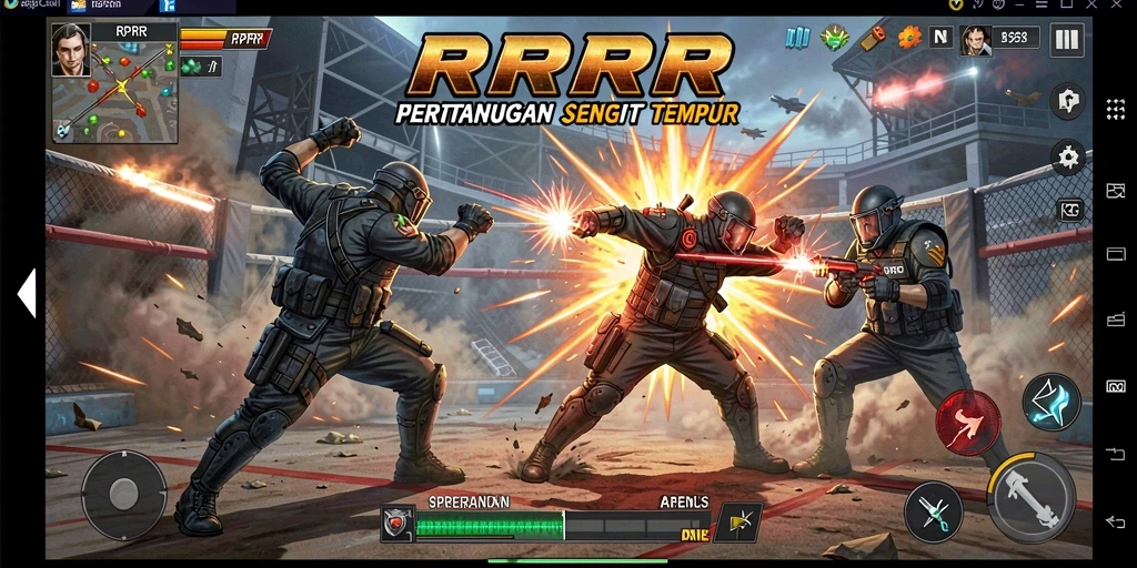 Gambaran intens pertarungan dalam RPRR dengan aksi mendebarkan.