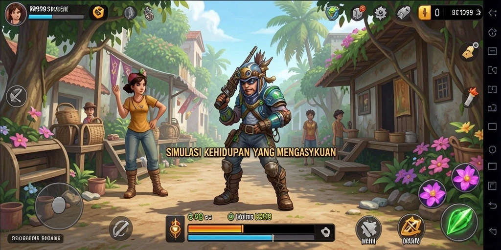 Screenshot RR999 menunjukkan gameplay yang seru dan interaktif dalam simulasi kehidupan.