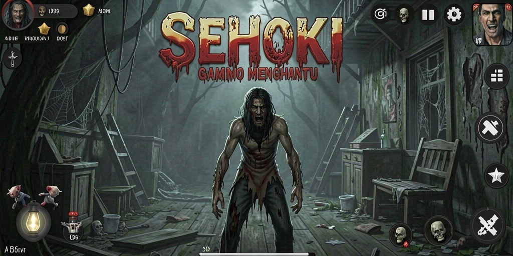 Gameplay SEHOKI dengan atmosfer horor yang mendalam dan menegangkan.