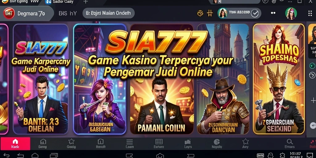 Screenshot gameplay utama SIA777 menampilkan suasana Kasino yang mendebarkan.