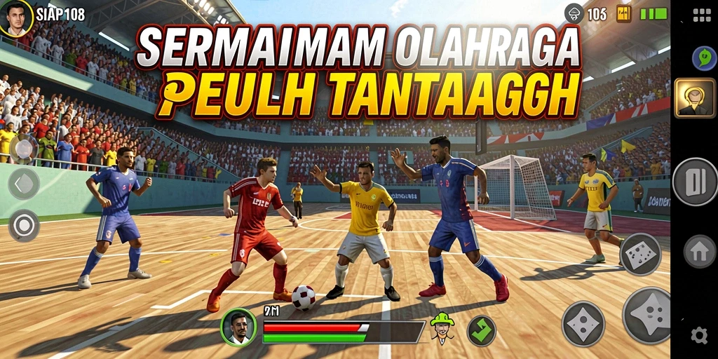 Tangkapan layar menunjukkan aksi intens dalam <strong>SIAP108</strong> saat pertandingan olahraga.