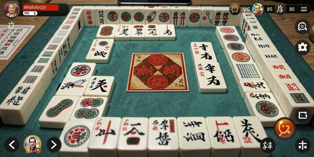Screenshot VC5 menampilkan aksi permainan Mahjong yang seru.
